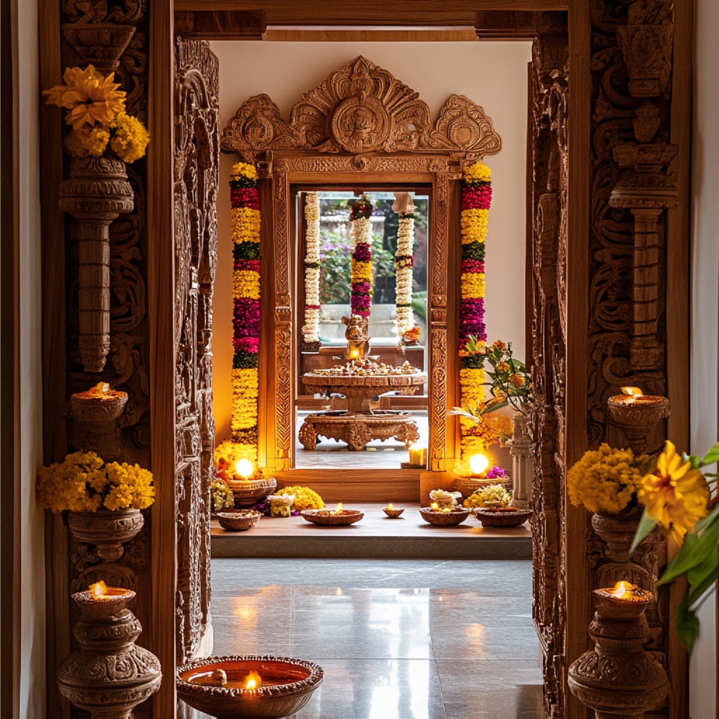Luxury Pooja Room Interiors for Elegant Homes